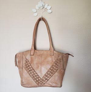 Day & Mood Anthropologie Tan Leather Tote